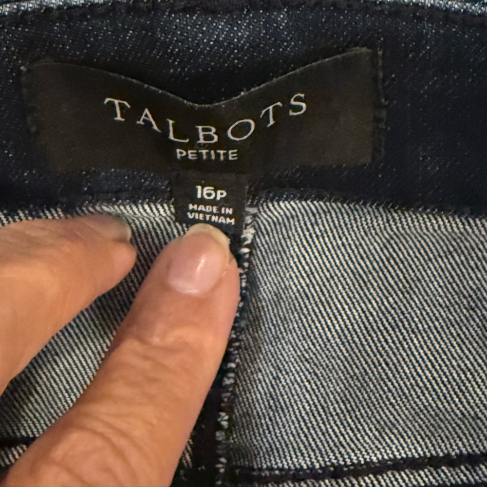 Talbots Petite Dark Blue Denim Skirt - Picture 2 of 2